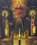 Icon of Saints Anthony and Theodosius, founders of Kyiv Pechersk Lavra