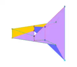 Interactive Szilassi polyhedron model. Each of the seven faces is adjacent to every other – in the SVG image, move the mouse to rotate it.