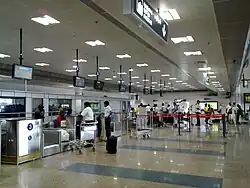 Check-in counters at Trichy Airport