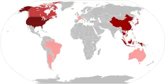 Map of the Taiwanese Diaspora