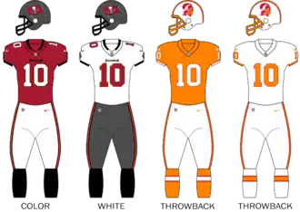 Tampa Bay Buccaneers uniforms