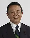 Tarō Asō, former prime minister of Japan (2008–2009); deputy prime minister and minister of finance (2012–2021).