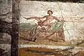 Cunnilingus on a wall painting from the suburban baths. Pompeii. 62 to 79 CE
