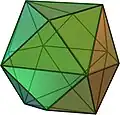 Attached from a cube and pyramids onto its square faces