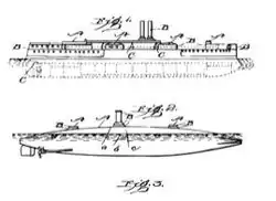 Countershaded ship and submarine in Thayer's 1902 patent application
