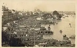 The Guangzhou Bund in 1930, with rows of Tanka boats