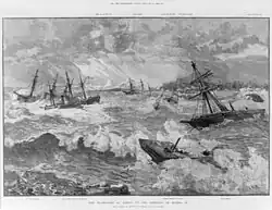 The 1889 cyclone sank British, German, and American warships anchored off Tutuila.