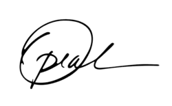 The word "Oprah" in black cursive typeface.