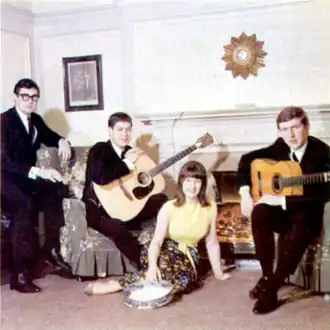 The Seekers in 1965 (l-r): Athol Guy, Keith Potger, Judith Durham, Bruce Woodley