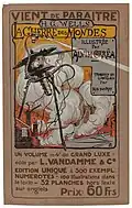 Advertisement for deluxe edition of The War of the Worlds (La Guerre des Mondes) in French, published in Belgium in 1906 with illustrations by Henrique Alvim Corrêa