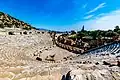 Theatre at Halicarnassus in Bodrum, with the Bodrum Castle in the background.