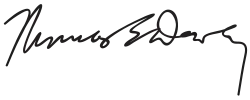 Cursive signature in ink