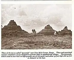 Three Nsude pyramids in Enugu