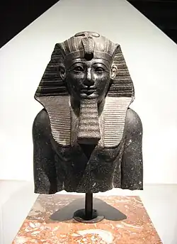 Upper part of a statue of Thutmose III from the Kunsthistorisches Museum