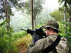 Polish JW Grom trains with a Tavor TAR-21 during Tiger Claw at CIJWS