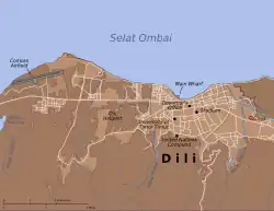Map showing the built-up area of the city