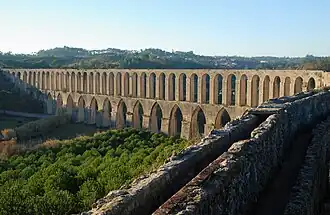 The Aqueduto dos Pegões in Tomar, Portugal