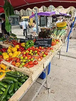 Heirloom varieties in a French market