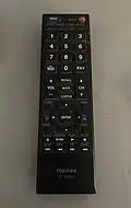 A Toshiba remote control.