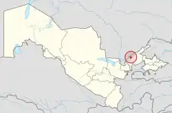 Location of Tashkent