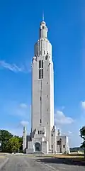 The Art Deco Memorial tower of the Interallied Memorial of Cointe complex