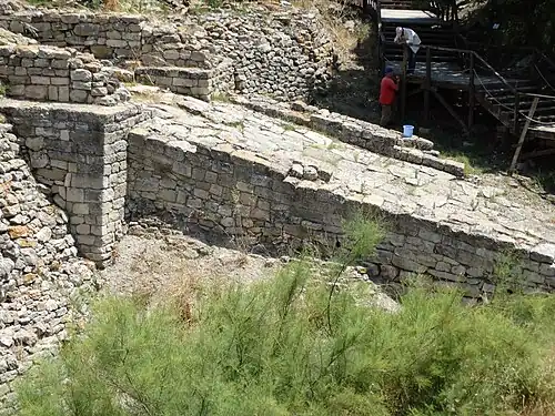 Side view of southwest ramp