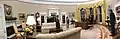A panoramic view of the Oval Office, January 26, 2017. President Donald Trump is seated at the Resolute desk.
