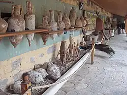 Collection of amphoras in Museum of Underwater Archaeology