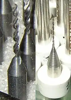 Two PCB drill bits