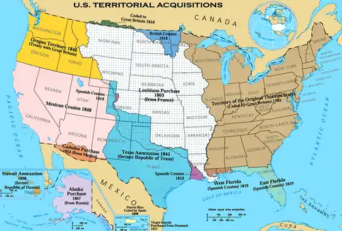 Historical territorial expansion of the United States