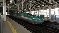 Bullet train at station