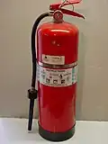 A 2.5&nbsp;US&nbsp;gal (9.5&nbsp;L) USCG-approved 2+1⁄2-gallon AFFF foam fire extinguisher