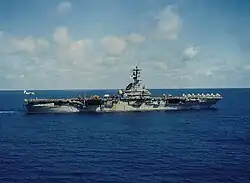 Hornet underway in the Pacific Ocean on 5 December 1968