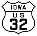 US 32 Iowa 1926 shield marker