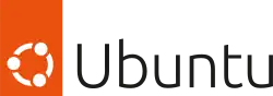 Ubuntu logo with text: Ubuntu