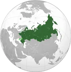 The Union State, with occupied territories in light green[a]
