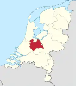 Location of Utrecht in the Netherlands