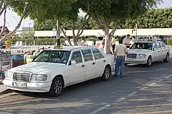 A pair of LWB V124 taxis in Cyprus