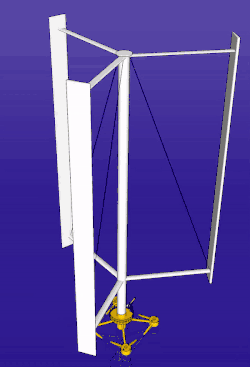 Vertical-axis wind turbine offshore
