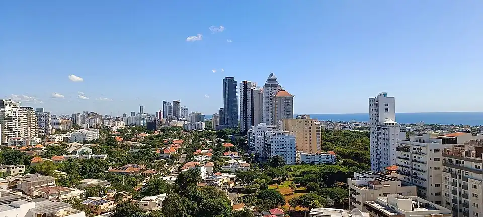 Panoramic view of the Los Cacicazgos area, Santo Domingo