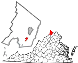 Location in Frederick County, Virginia