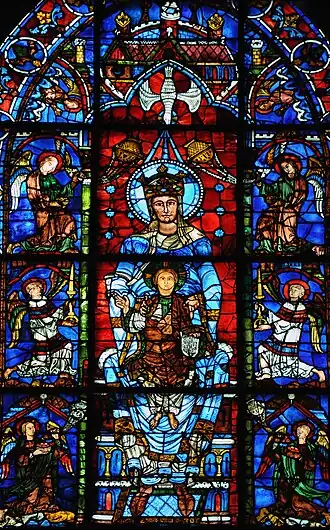 Detail of the Blue Virgin Window, Chartres Cathedral (12th c.)