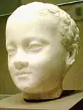 A head of a child, fifth century BC, from the Temple of Eshmun