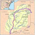 Map of Wabash River and watershed