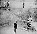 Bill Wambsganss completes his unassisted triple play in 1920