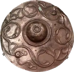 Room 50 – Wandsworth Shield, Iron Age shield boss in La Tène style, England, 2nd century BC