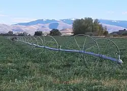 Wheel line irrigation system in Idaho, US, 2001