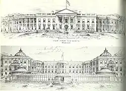 Additions proposed by architect Frederick D. Owen in 1890[145]