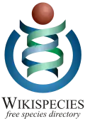Wikispecies logo with text: WIKISPECIES free species directory