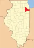Will County since 1853, with borders reduced by the creation of Kankakee County